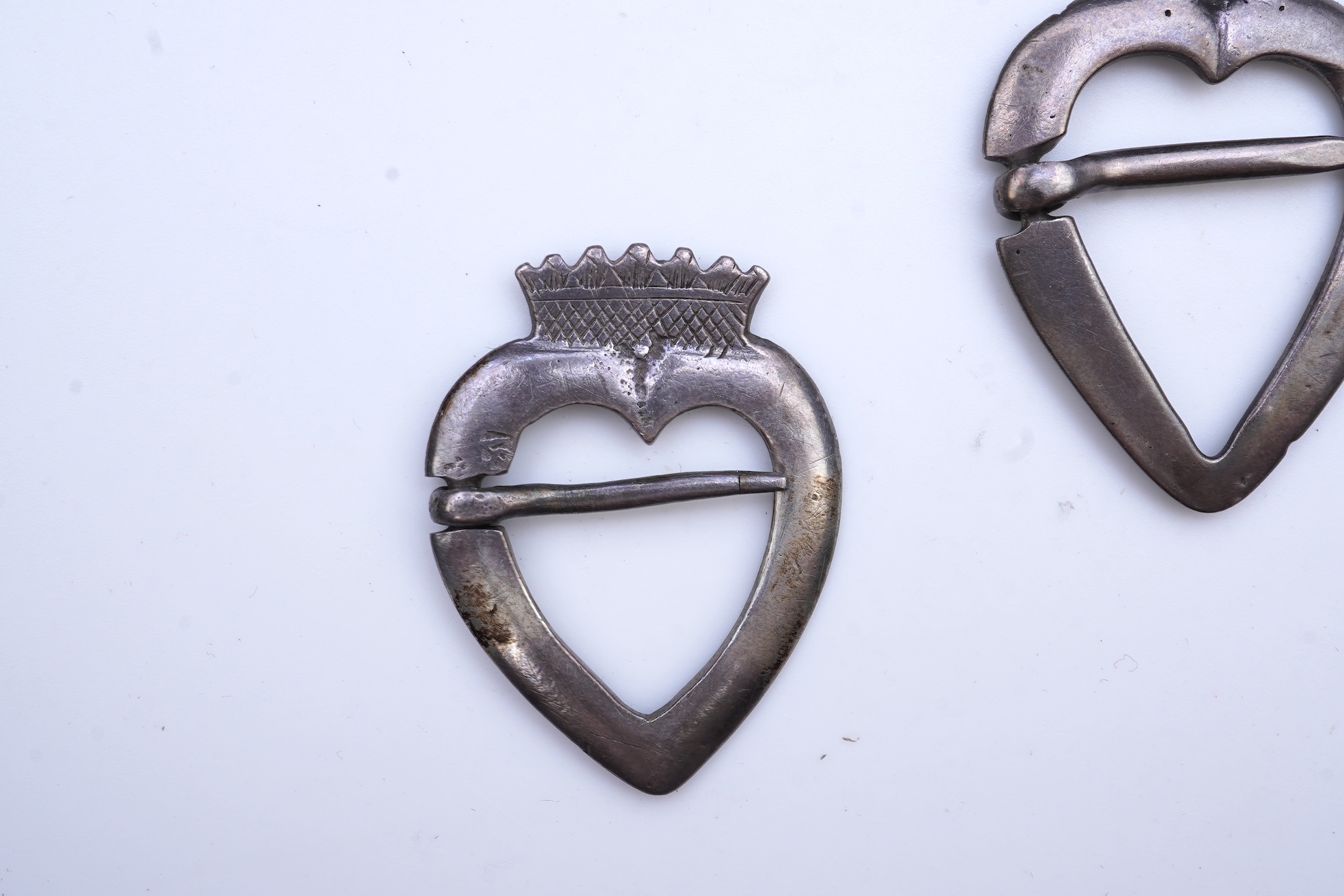 Two Scottish 'Luckenbooth' brooches, 18th century